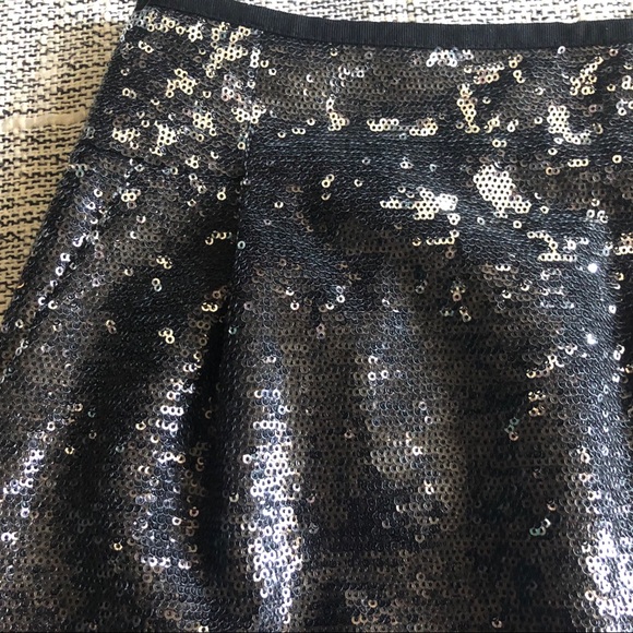 “J.Crew” Black Sequin Mini Skirt - Picture 2 of 4
